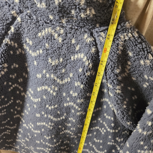 Blue Patterned Fleece Jacket - Picture 5 of 5